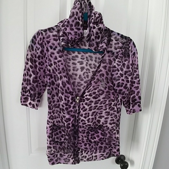 PLAYBOY Sweaters | Playboy Leopard Print Zipup Cardigan | Poshmark